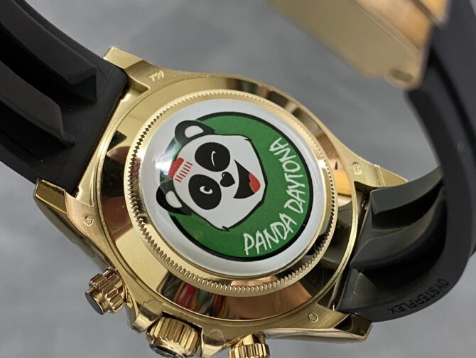 Rolex Cosmograph Daytona 116588 Yellow Gold Black Rubber Strap 40mm Mens Replica Watch