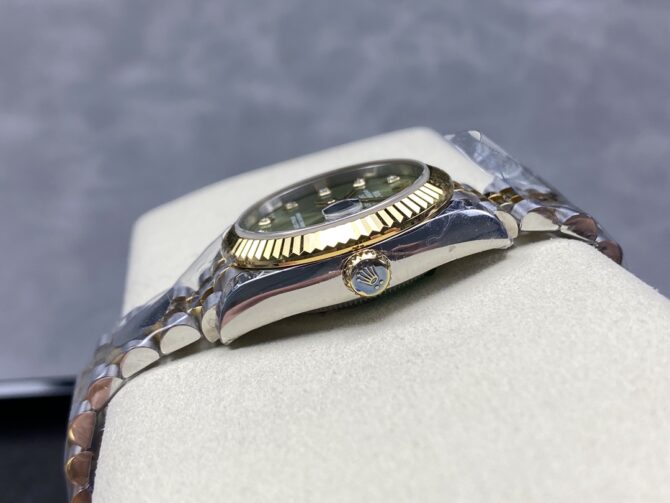 Rolex Datejust 31mm Stainless Steel and Yellow Gold 278273 0003 Green Jubilee
