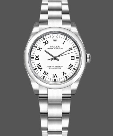 Rolex Oyster Perpetual 177200 White Roman Dial Oyster Bracelet 31mm Lady Replica Watch