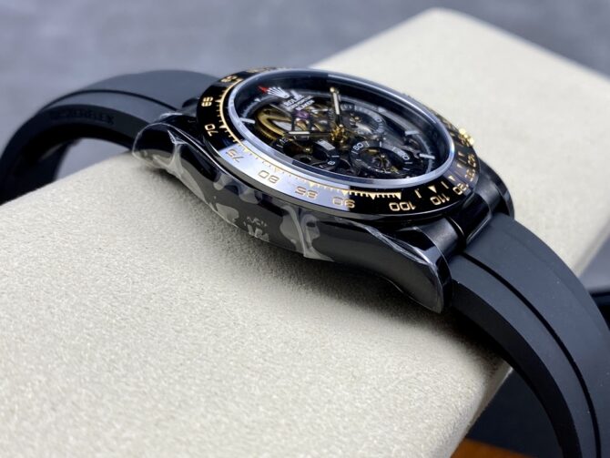 Rolex Daytona Blaken Black 1:1 Mirror Skeleton Dial 40mm Men's Watch