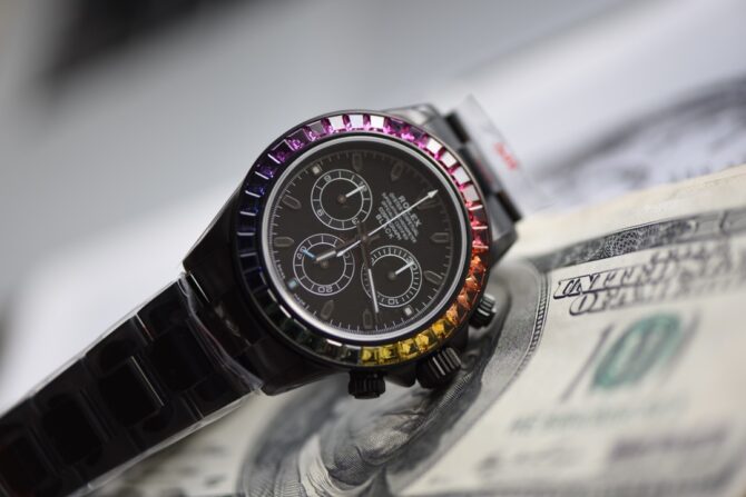 Rolex Rainbow Daytona 116520 DLC-PVD 40mm Black Men's watch