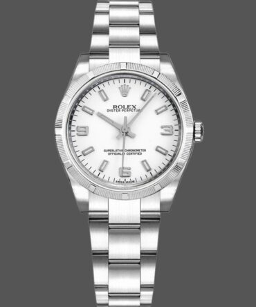 Rolex Oyster Perpetual 177210 Stainless Steel White Dial 31mm Lady Replica Watch