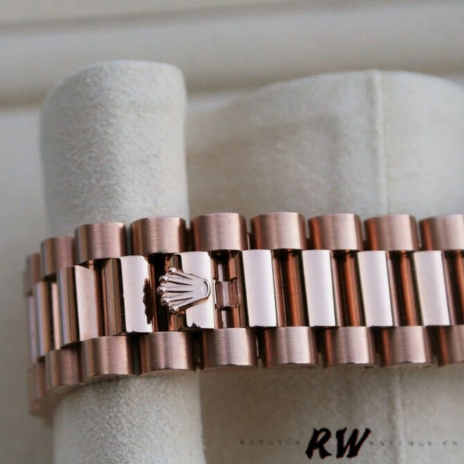 Replica Rolex Day-Date 118235 Rose Gold Chocolate Brown Dial 36mm Unisex Watch