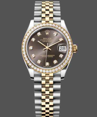 Rolex Datejust 31mm Stainless Steel and Yellow Gold 278383RBR 0022 Grey Diamond Jubilee