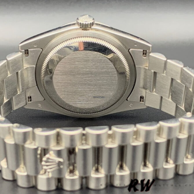 Replica Rolex Day-Date 118296 Platinum MOP White Dial Diamond 36mm Unisex Watch