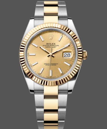 Rolex Datejust 126333 0009 Champagne Index Oyster 41mm Two Tone Steel