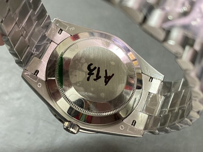 Replica Rolex Day-Date 40 Platinum Arabic Numerals Green with Diamonds 228396tbr