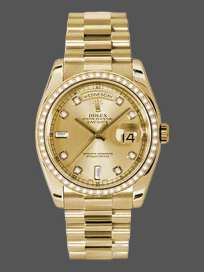 Replica Rolex Day-Date 118239 Rhodium Roman Dial 36mm Unisex Watch