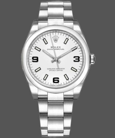 Rolex Oyster Perpetual Air-King 114200 White Dial 34mm Automatic Unisex replica watch