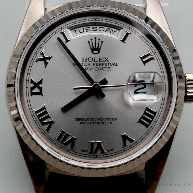Replica Rolex Day-Date 118239 Rhodium Roman Dial 36mm Unisex Watch