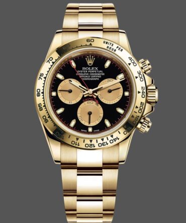 Rolex Daytona 116528 Yellow Gold Black Paul Newman Dial 40mm Mens Replica Watch