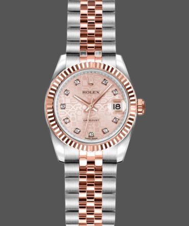 Rolex Datejust 179171 Pink Jubilee Dial Fluted Bezel 26MM Lady Replica Watch