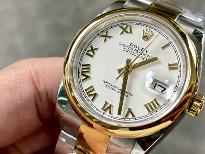 Rolex Datejust 36 White Dial Roman Numerals 126203 0030 Replica Watch
