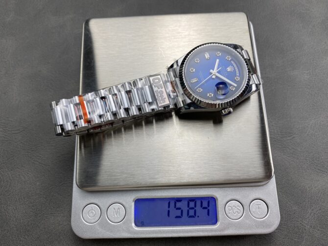 Replica Rolex Day-Date 128239 Blue Ombre Diamond Dial 36MM Unisex Watch