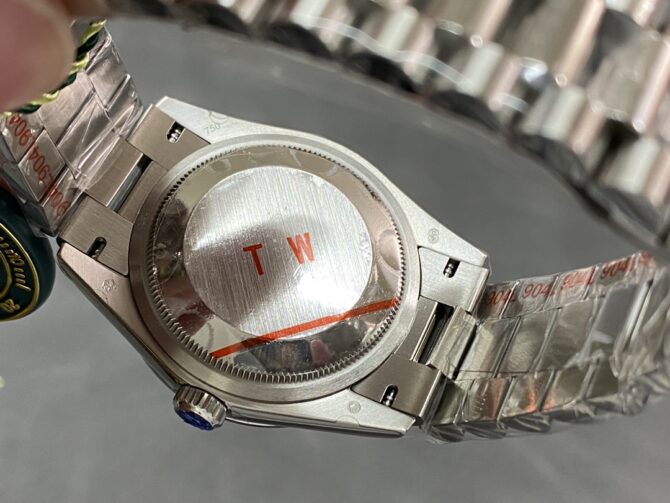Replica Rolex Day-Date 128349RBR White Mother of Pearl Dial Diamond Bezel 36MM Lady Watch