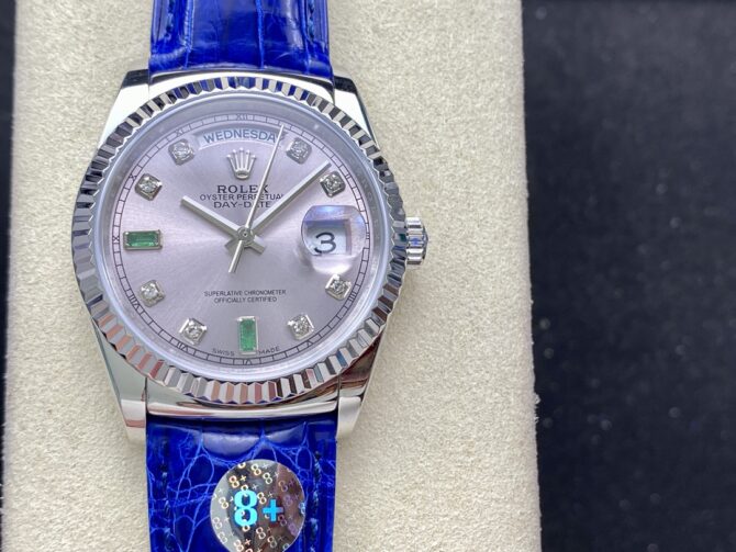 Replica Rolex Day Date 36 White Gold Diamond Rhodium Dial 118139 0053