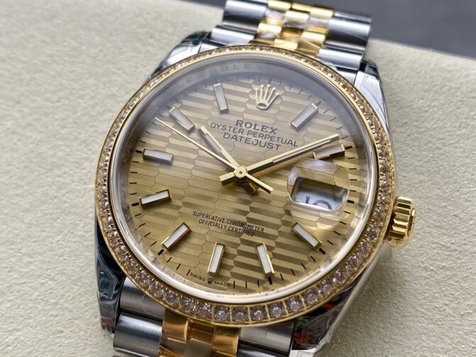 Rolex Datejust 36mm Stainless Steel and Yellow Gold 126283RBR Champagne Index Jubilee
