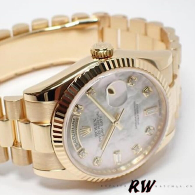 Replica Rolex Day-Date 118235 Rose Gold Chocolate Brown Dial 36mm Unisex Watch