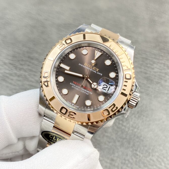 Rolex Yacht Master II 116621 Chocolate Dial Rose Gold 40mm Mens Replica Watch