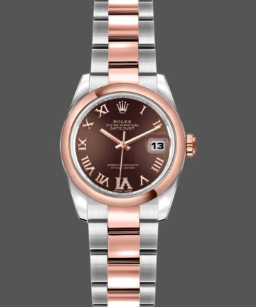 Rolex Datejust 179161 Stainless Steel and Everose Gold Chocolate Brown Dial 26MM Lady Replica Watch