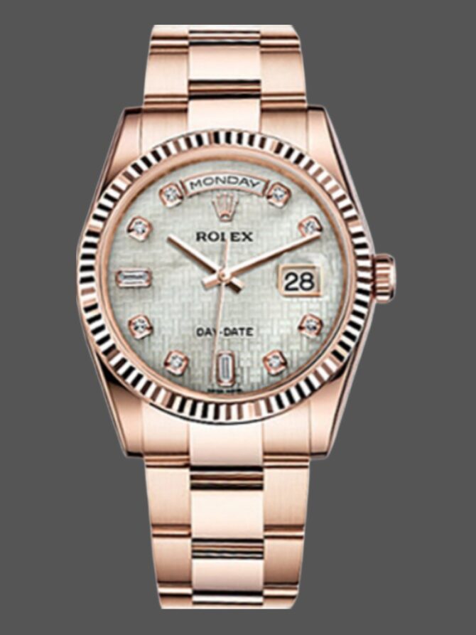 Replica Rolex Day-Date 118235 Rose Gold Chocolate Brown Dial 36mm Unisex Watch