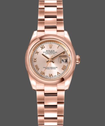 Rolex Datejust 179165 Everose Gold Pink Roman Dial 26MM Lady Replica Watch