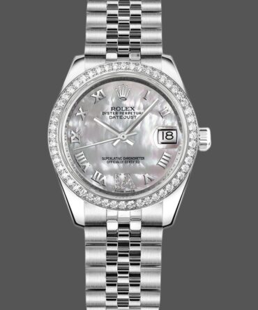 Rolex Datejust 178384 White Mother of Pearl Dial Diamonds 31MM Lady Replica Watch