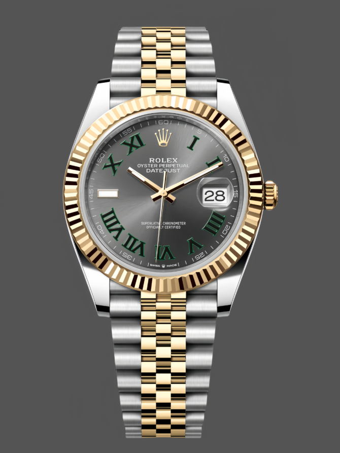 Rolex Datejust m126333 0020 Grey Dial Jubilee 41mm Two Tone Men's Watch