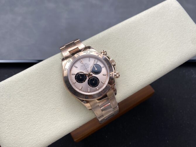 Rolex Daytona 126505 Everose Gold Sundust Panda Dial 40MM Mens Replica Watch