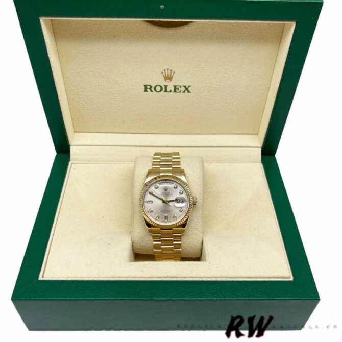 Replica Rolex Day-Date 118238 Yellow Gold Champagne Jubilee Diamond Dial 36mm Unisex Watch