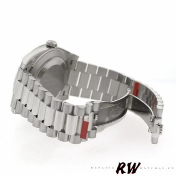 Replica Rolex Day-Date 228206 Blue Roman Numeral Dial Platinum 40MM Mens Watch