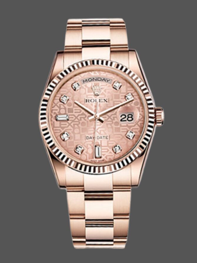 Replica Rolex Day-Date 118235 Rose Gold Chocolate Brown Dial 36mm Unisex Watch
