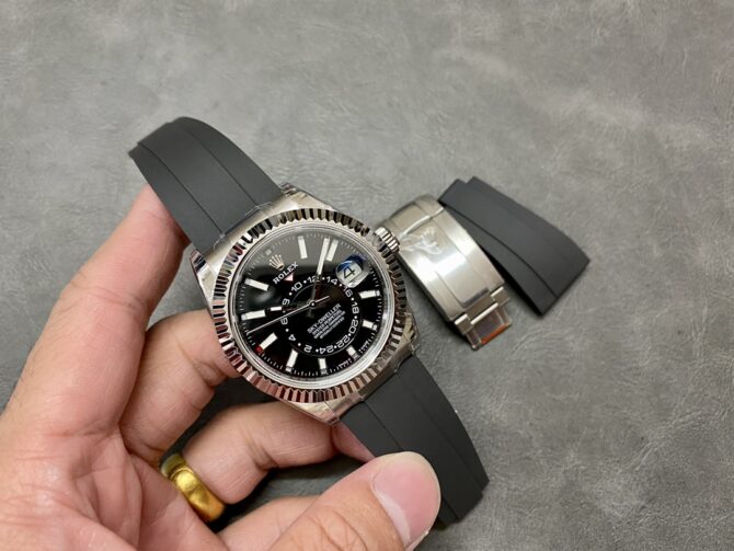 Rolex Sky Dweller 42 White Gold Black Dial M336239 0002 Men's Watch