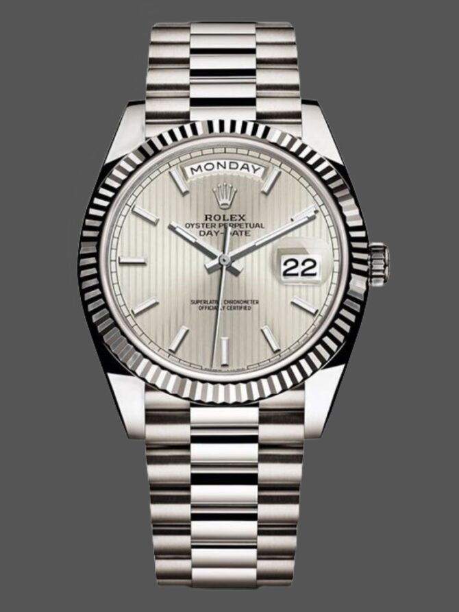 Replica Rolex Day-Date 228396TBR Ice Blue Diamond Dial Diamond Bezel 40mm Mens Watch