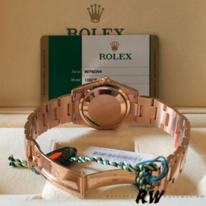 Replica Rolex Day-Date 118235 Rose Gold Chocolate Brown Dial 36mm Unisex Watch