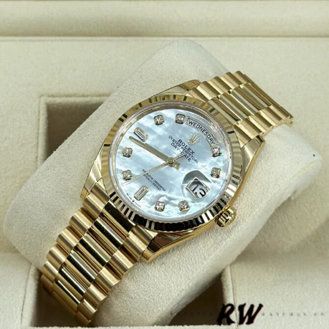 Replica Rolex Day-Date 128239 Blue Ombre Diamond Dial 36MM Unisex Watch
