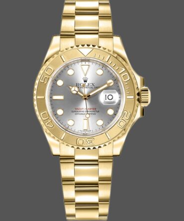 Rolex Yacht-Master 169628 Yellow Gold Grey Dial 29MM Lady Replica Watch