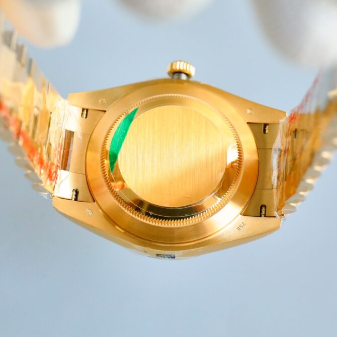 Replica Rolex Day Date 118348 Yellow Gold Black Diamond Dial 36mm Unisex Watch