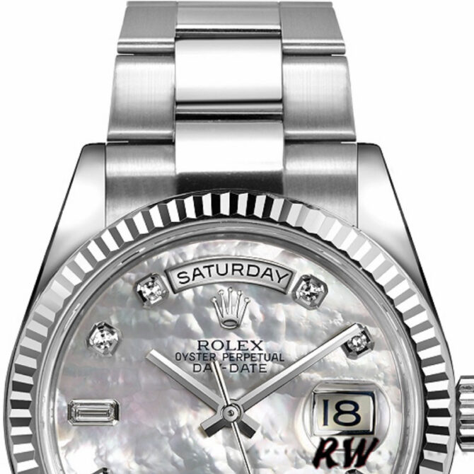 Replica Rolex Day-Date 118239 MOP Diamond Dial 36mm Unisex Watch