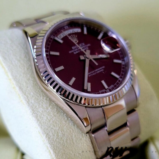 Replica Rolex Day-Date 118235 Rose Gold Chocolate Brown Dial 36mm Unisex Watch