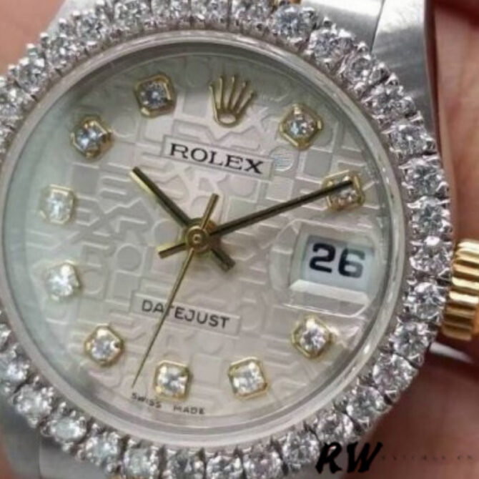 Rolex Datejust 179383 Silver Jubilee Dial 26MM Lady Replica Watch