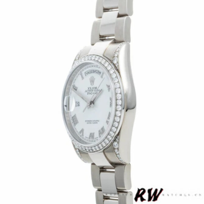 Replica Rolex Day-Date 118389 White Roman Numeral Dial 36MM Unisex Watch