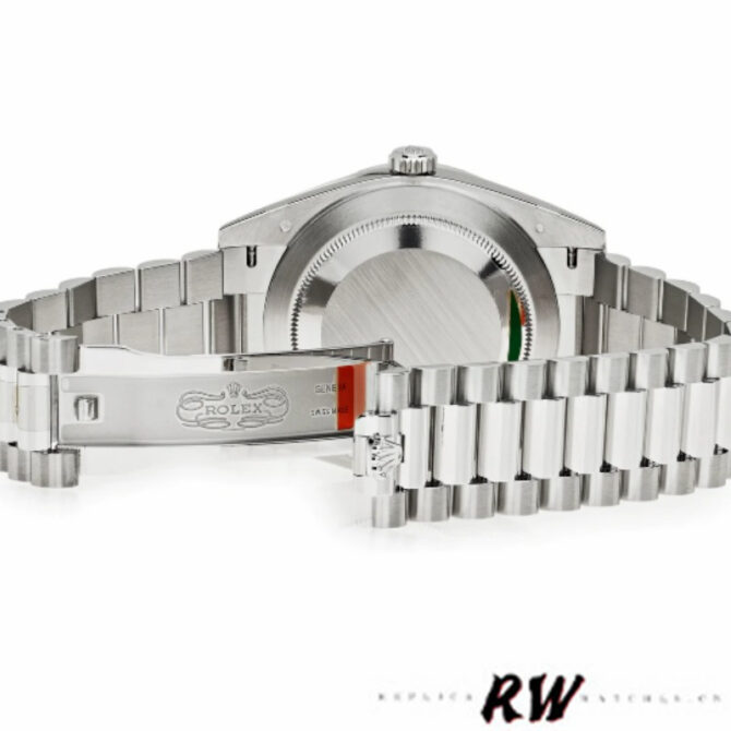 Replica Rolex Day-Date 228396TBR Dark Rhodium Grey Dial Diamond Bezel 40mm Mens Watch