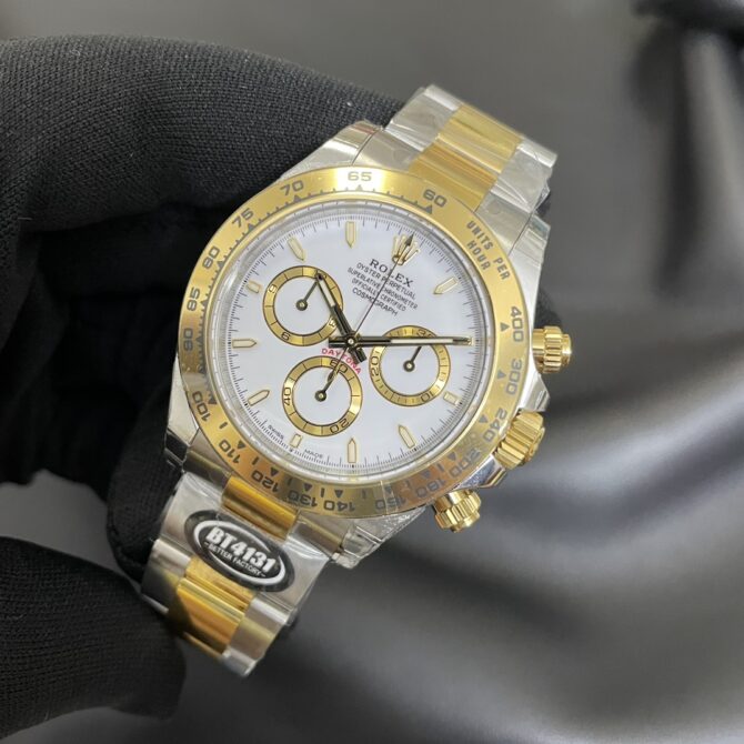 Rolex Two Tone Daytona 126503 White Dial Replica Watch