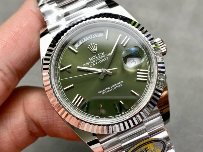 Replica Rolex Day-Date 228396TBR Ice Blue Diamond Dial Diamond Bezel 40mm Mens Watch