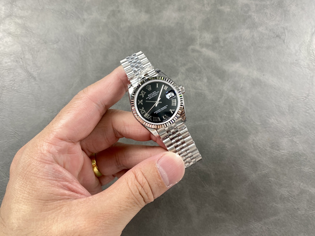 Rolex Datejust 31 Black Dial Jubilee Bracelet 278274 0002 Women's Watch