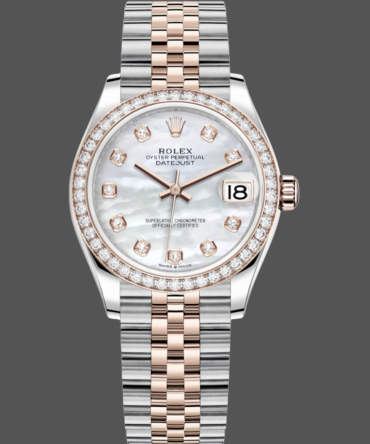 Rolex Datejust 31mm Stainless Steel and Rose Gold 278381RBR Mop Diamond Jubilee