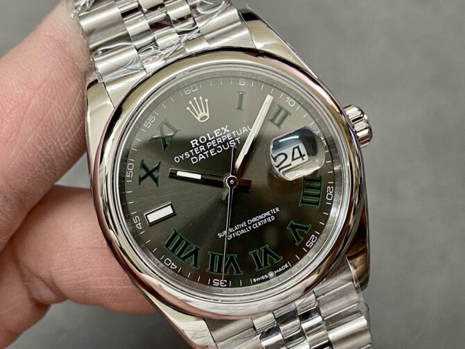 Rolex Datejust m126200 0017 Grey Wimbledon dial Stainless Steel 36MM Unisex Replica Watch