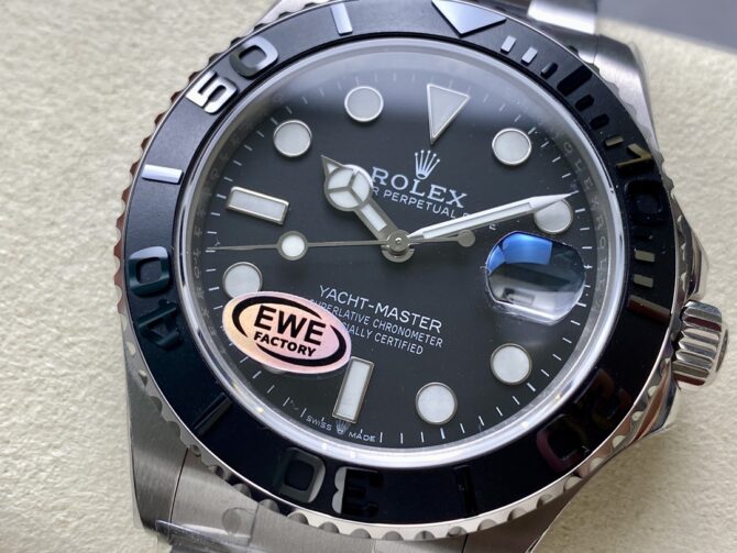Rolex Yacht Master Black Dial Titanium 226627 0001 42mm Men's Watch