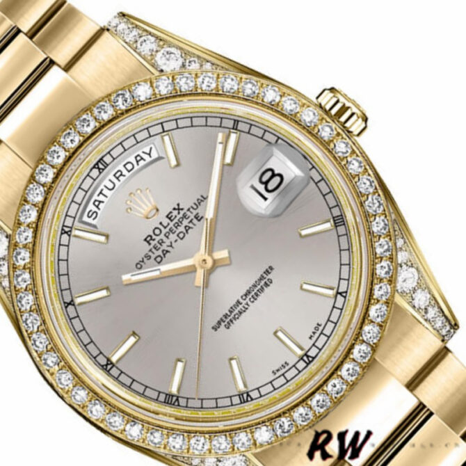 Replica Rolex Day-Date 118388 Champagne Roman Numeral Dial 36MM Unisex Watch